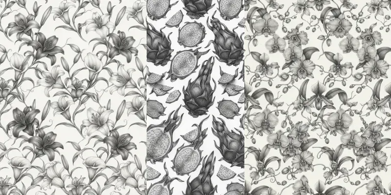 Realistic Graphite Seamless Patterns