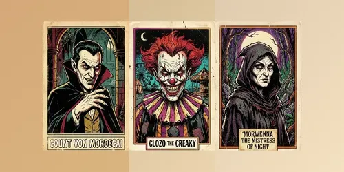 Retro Horror Character Portraits generated by gemini-image