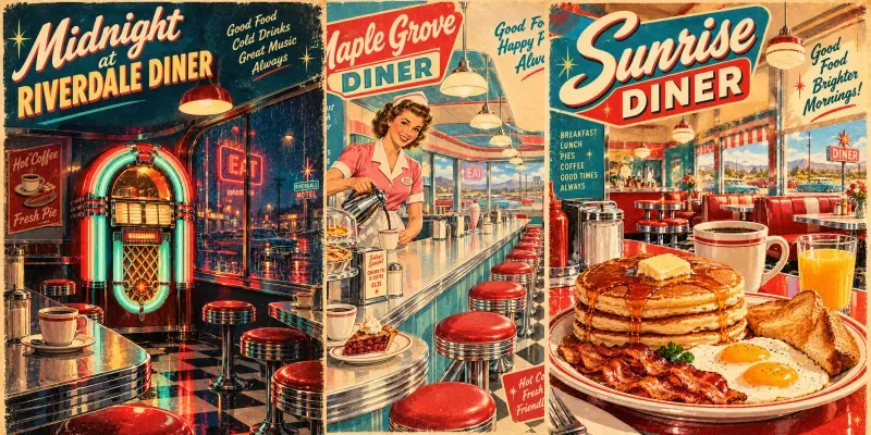 Retro American Diner Art
