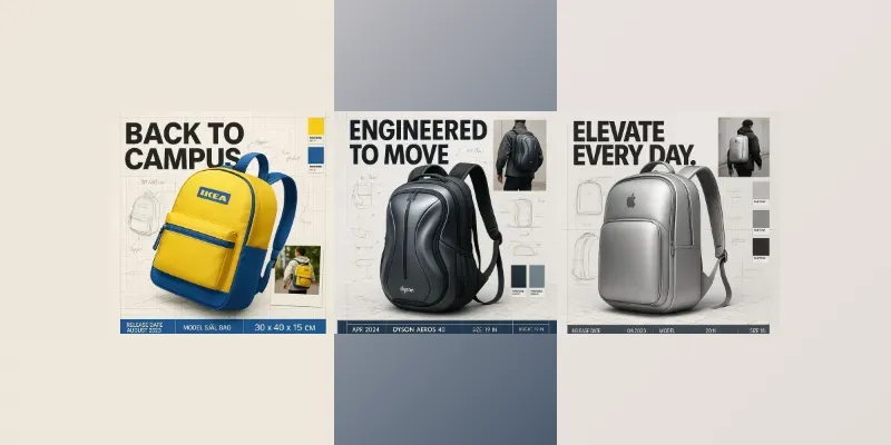 Branded Backpack Blueprint Mockups generated by undefined