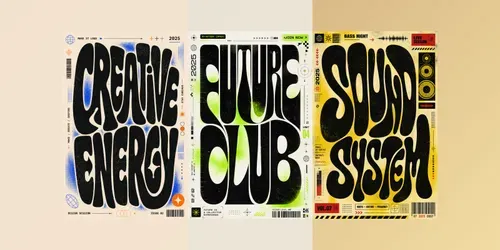 Fluid Typography Posters generated by chatgpt-image