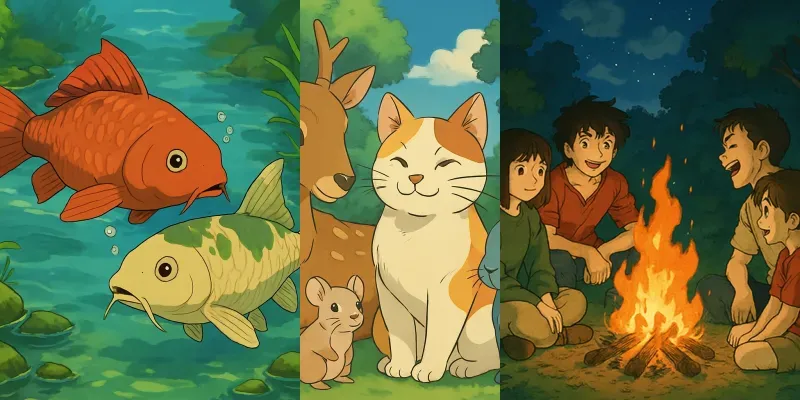 Ghiblishonen Style Childrens Animes generated by undefined