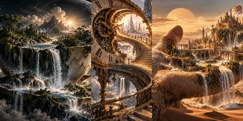 Dream Logic Collage Surreal Worlds Gens