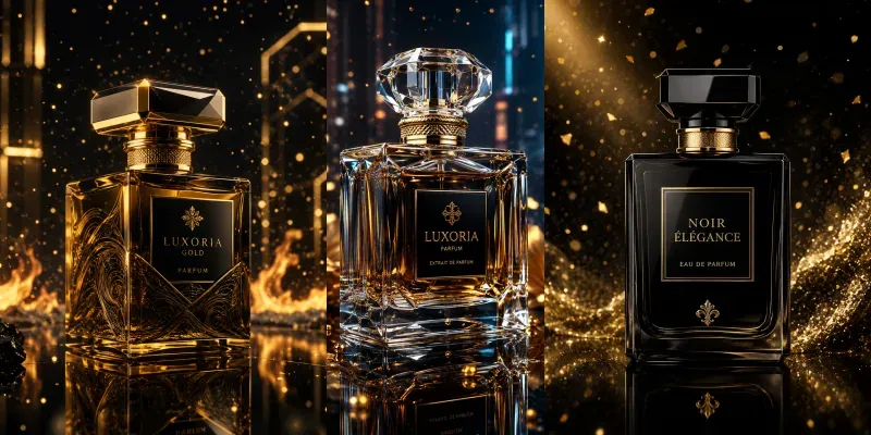 Luxury Black Gold Perfume Commercials generated by undefined