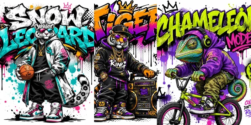 Urban Graffiti Mascot Posters generated by undefined