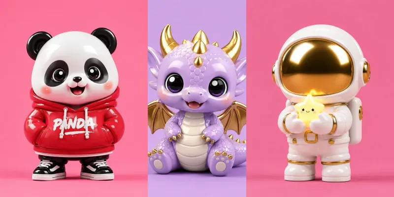 3D Cute Vinyl Toy Avatars generated by undefined