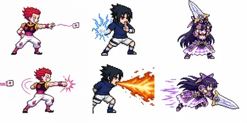 Anime Pixel Art Sprite Sheet Packs generated by chatgpt-image