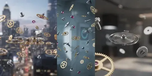 Cinematic Watch Assembly Journeys generated by veo