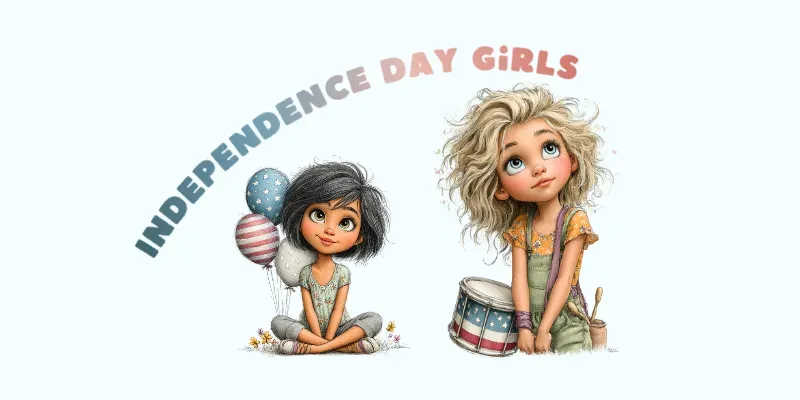 Independence Day Girl Clipart generated by undefined