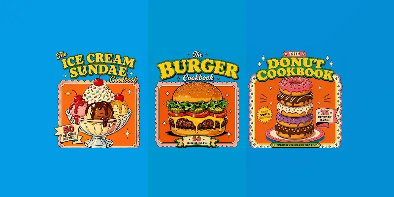 Retro Cookbook Covers generated by undefined