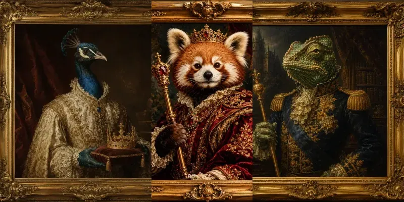 Animal Royalty Portraits generated by undefined