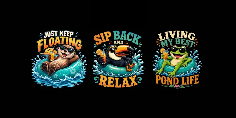 Funny Floating Animal Tees generated by undefined
