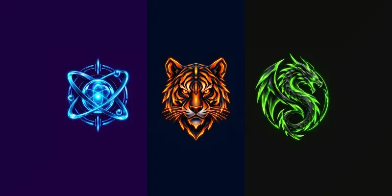 Futuristic Neon Brand Mark Creators