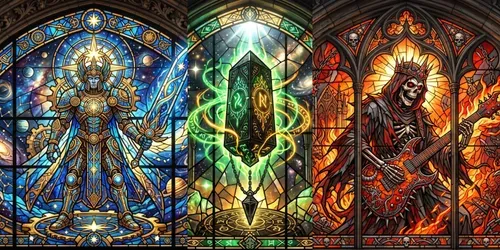 Gothic Stained Glass Windows generated by gemini-image