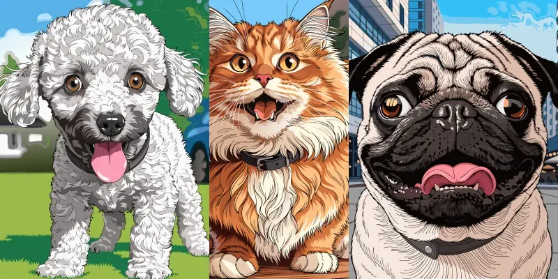 Ultra Realistic Pet Vector Portraits