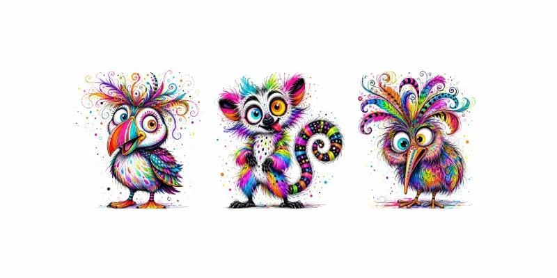 Colorful Cartoon Animal Creators generated by undefined
