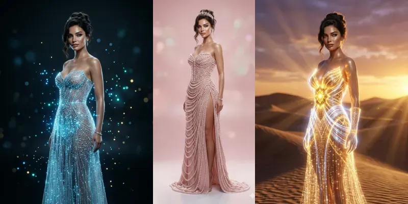 Luxury Couture Fashion Designed Dresses generated by undefined
