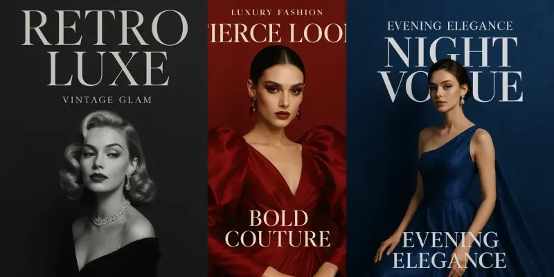 Luxury Fashion Magazine Covers generated by undefined