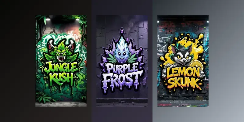 Stickers Cannabis Urban Graffiti Logos generated by undefined