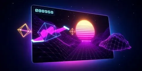Synthwave Rail Shooter Game Builder generated by claude-agent