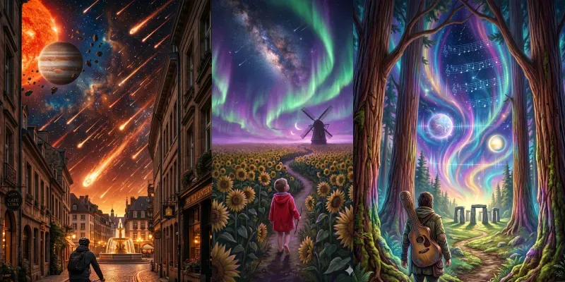 Surreal Cosmic Landscapes generated by undefined