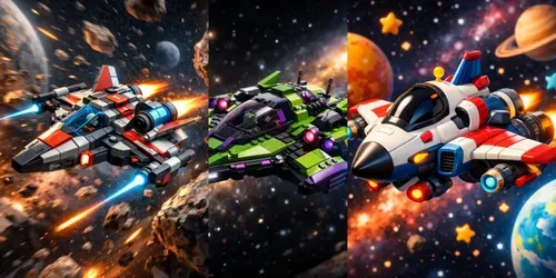 Toystyle Cinematic Spaceships generated by chatgpt-image