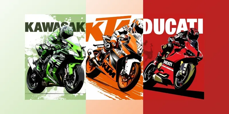 Vector Motorcycle Posters generated by undefined