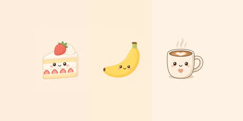 Cute Pastel Flat Vector Icons generated by undefined