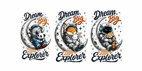Moonlit Space Buddy Tshirt Designs generated by chatgpt-image
