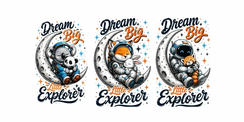 Moonlit Space Buddy Tshirt Designs generated by undefined