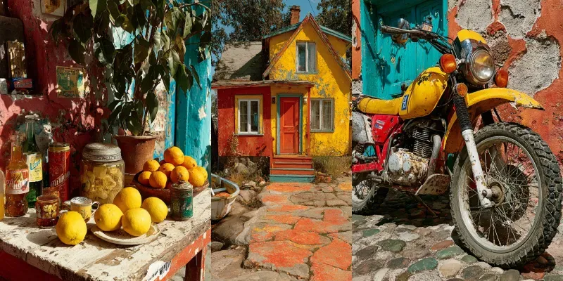Photos Sunlit Rustic Folk Vibrance generated by undefined