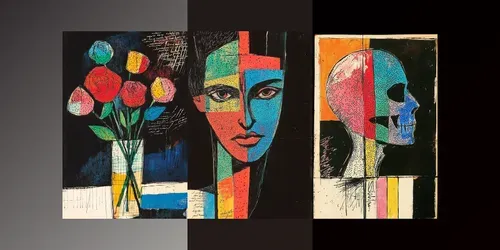 Dotted Naive Junk Journal Scrapbookings generated by midjourney