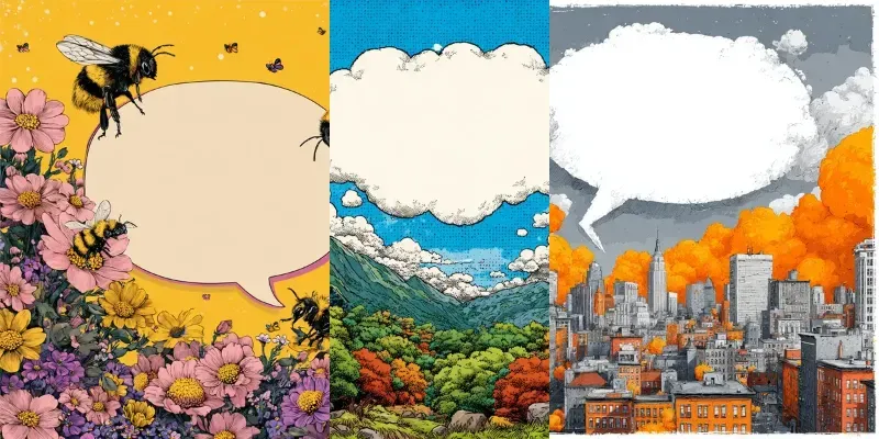 Comic Speech Bubbles generated by undefined