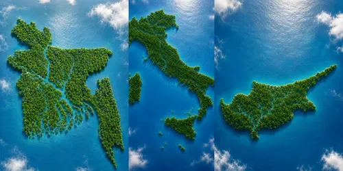 Countries Map Forest Landscapes generated by chatgpt-image