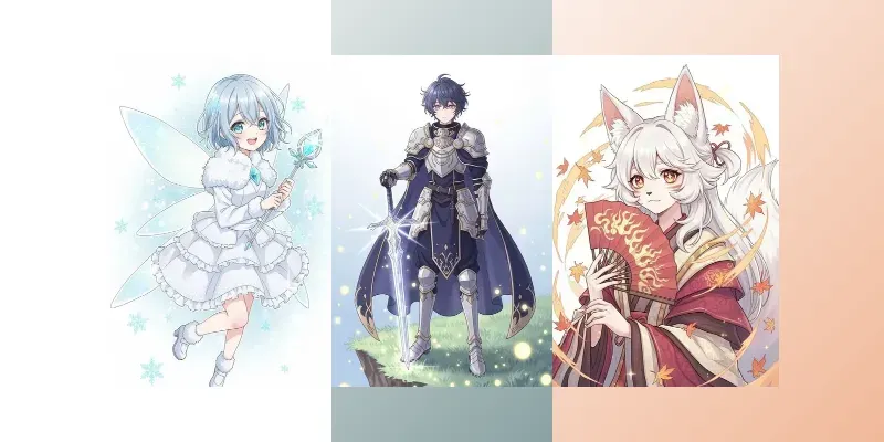 Vibrant Anime Fantasy Characters generated by undefined