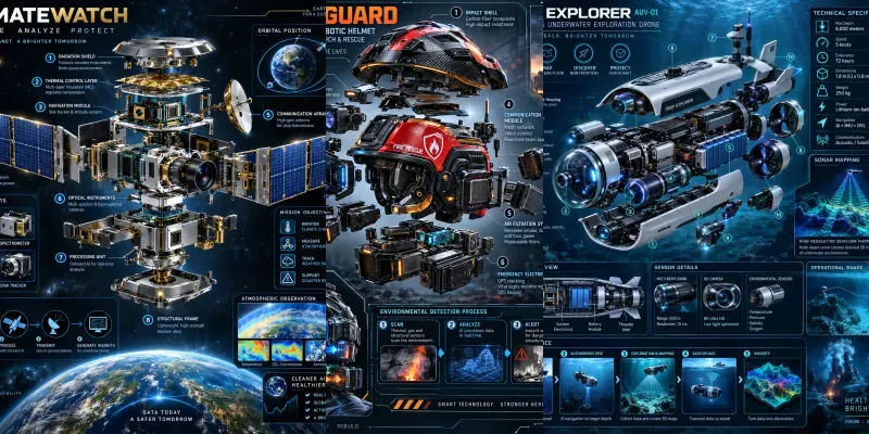 Futuristic Technical Infographics