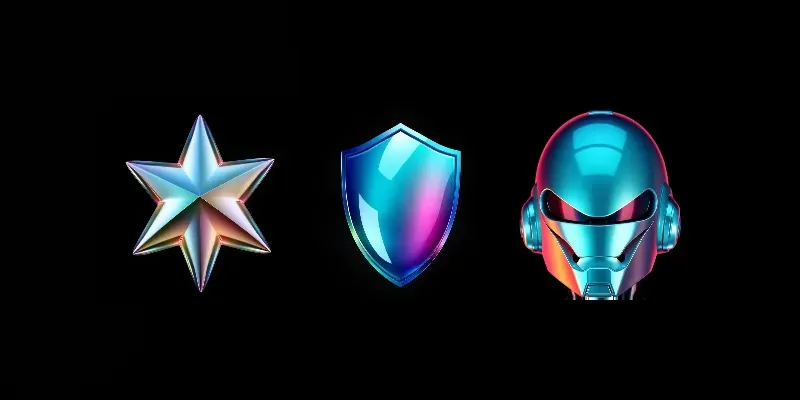 3D Glossy Icons generated by undefined