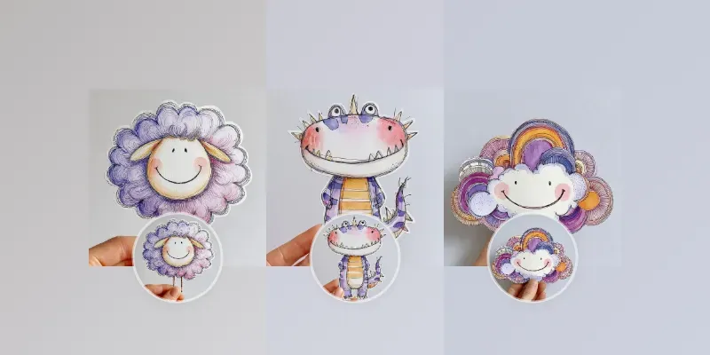 Cute Animated Cartoon Stickers generated by undefined