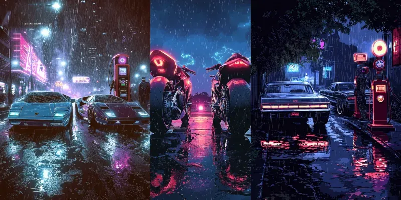 Cyberpunk Hot Rod T-Shirt Art generated by undefined