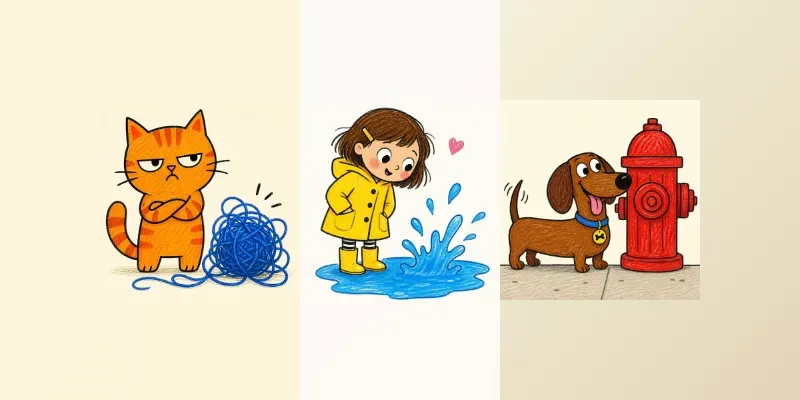 Playful Naive Characters generated by undefined