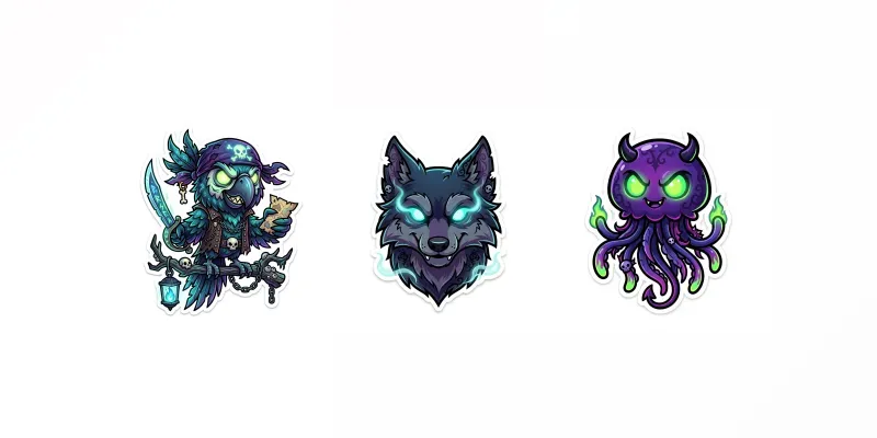 Gothic Cartoon Stickers generated by undefined