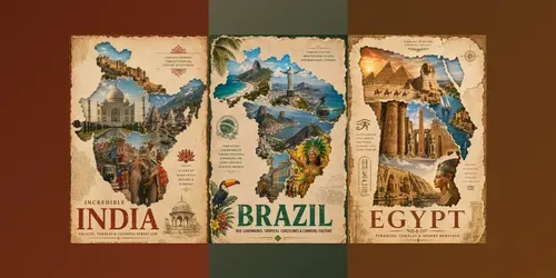 Timeless Travel Collage Poster Generator generated by chatgpt-image