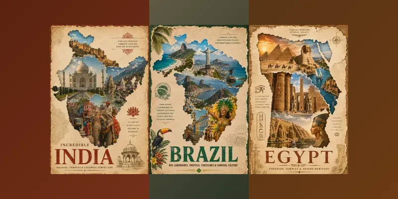 Timeless Travel Collage Poster Generator generated by undefined