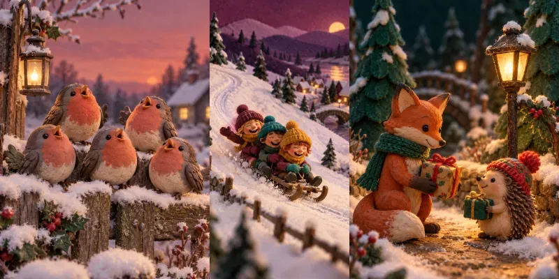 Stopmotion Clay Christmas Scenes