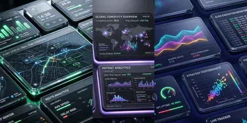Premium Dark Mode Bento UI Modules generated by gemini-image