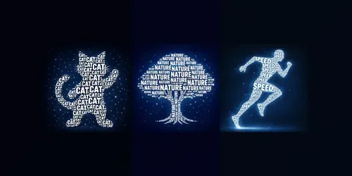 Energetic Silhouettes Created By The Words generated by chatgpt-image