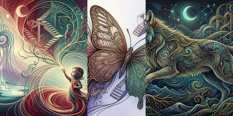 Surreal Linework Masterpieces Ai generated by undefined