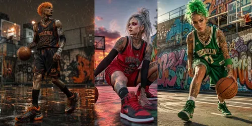 Urban Alt Basketball Portraits generated by chatgpt-image