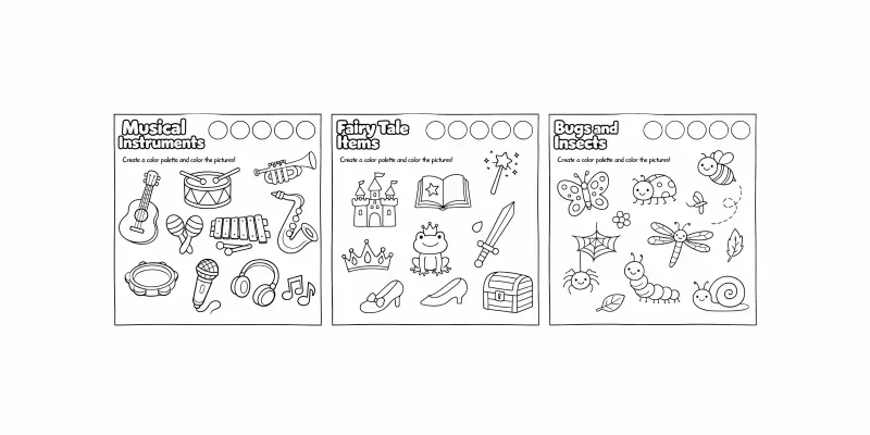 Color Your Own Palette Coloring Sheets generated by undefined