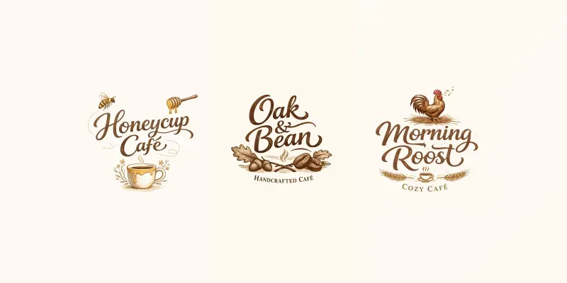 Handcrafted Artisan Cafe Logo Systems generated by undefined